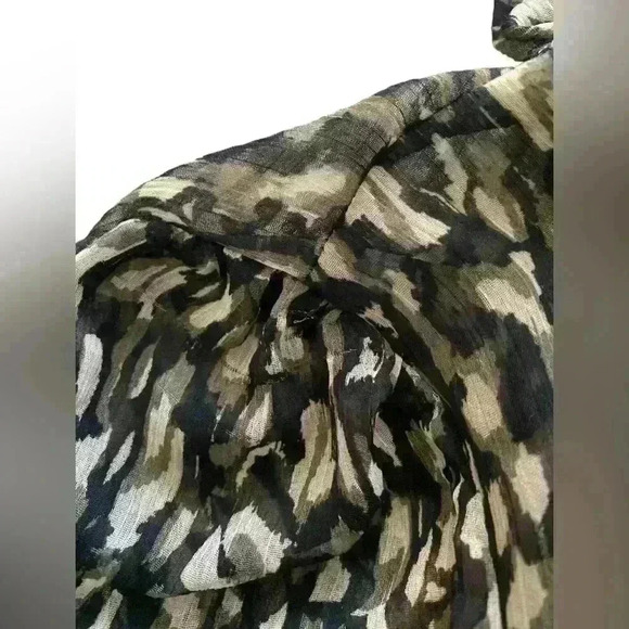 NWT Zara Women's Animal Print‎ Ruffle Long Sleeve Mini Dress - Picture 5 of 5